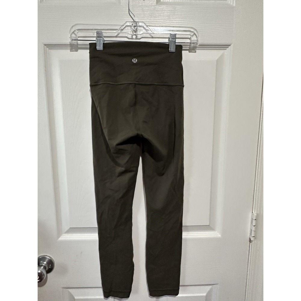 Lululemon Wunder Train High-Rise Crop Leggings 23" Everlux - Size 2 - Green - Picture 4 of 7